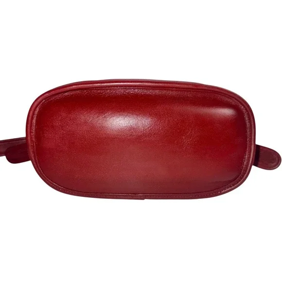 Coach 9952 Bucket Bag Women Red Vintage Leather Drawstring USA Made - Picture 10 of 14